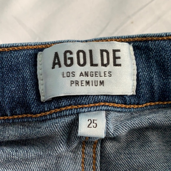 AGOLDE Sophie Skinny Jean Raw Ankle Hem Size 25 - Picture 6 of 11